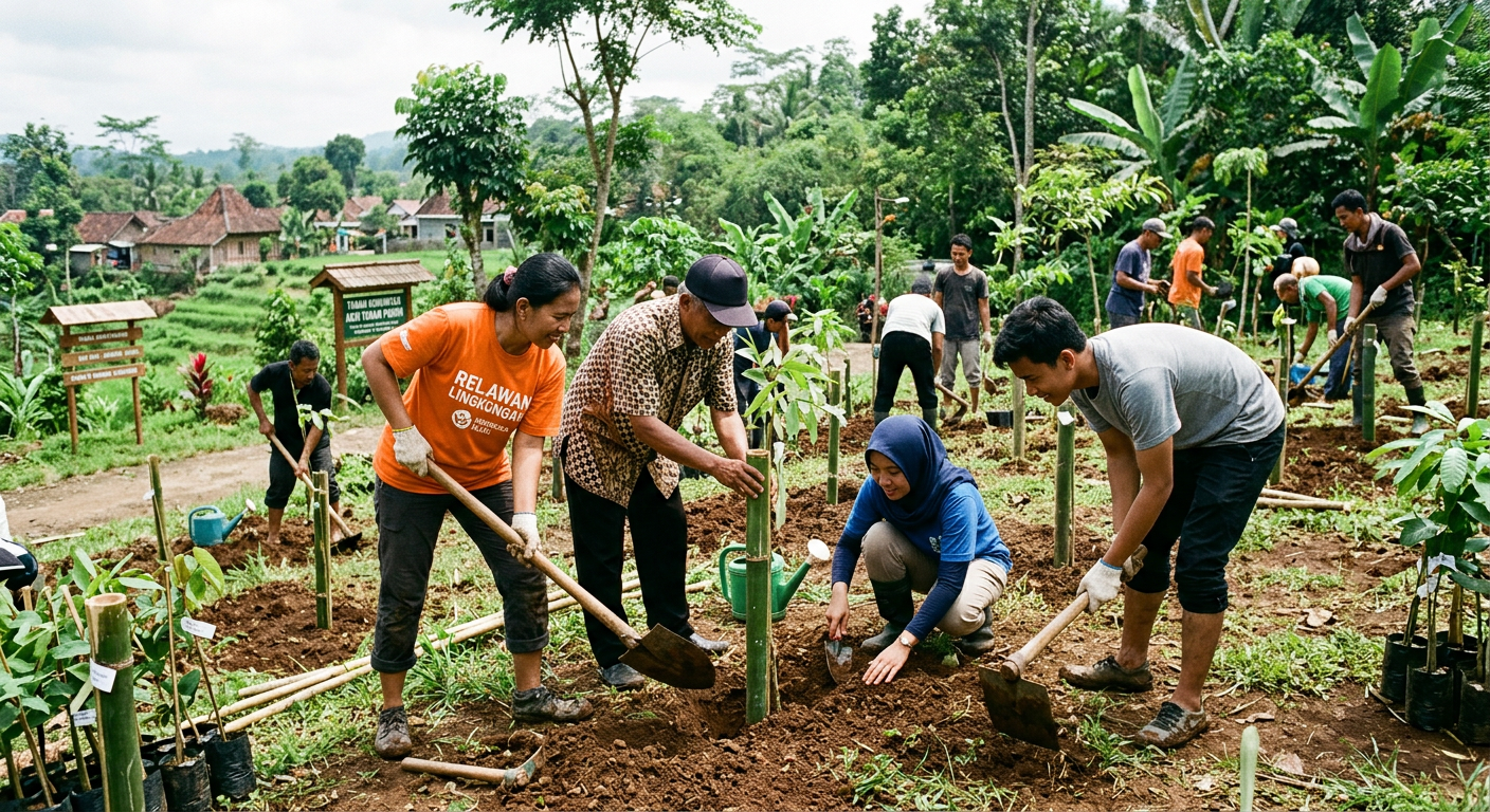 LIVESGP MALUKU Hijau - Program lingkungan seperti gotong royong dan penanaman pohon.